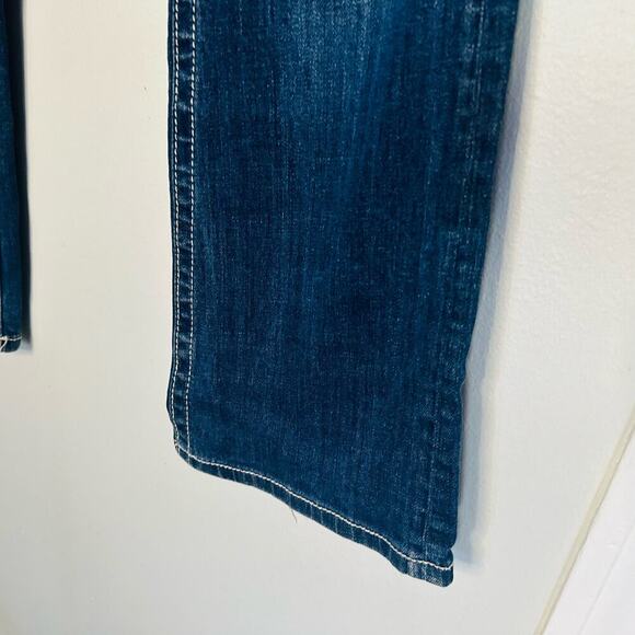 MISS ME Women’s Dark Wash Denim Easy Boot Distressed Flared Jeans Size 28 - Picture 8 of 14